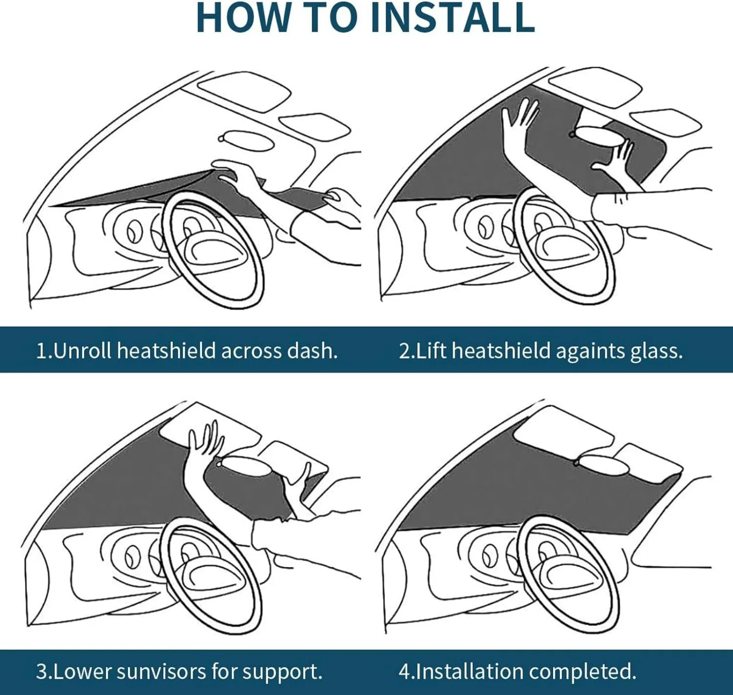 Whispered Wonders Printed Sun Visor for Car,Car Front Windshield Visor Sun Shade, Thickened Universal
