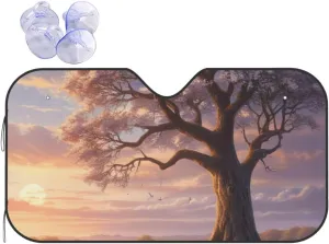 Whispered Wonders Printed Sun Visor for Car,Car Front Windshield Visor Sun Shade, Thickened Universal