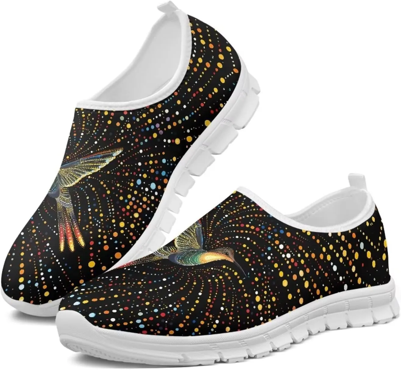 Women Sports Air Running Sneakers Lightweight Slide-in Casual Walking Shoes（White Sole）