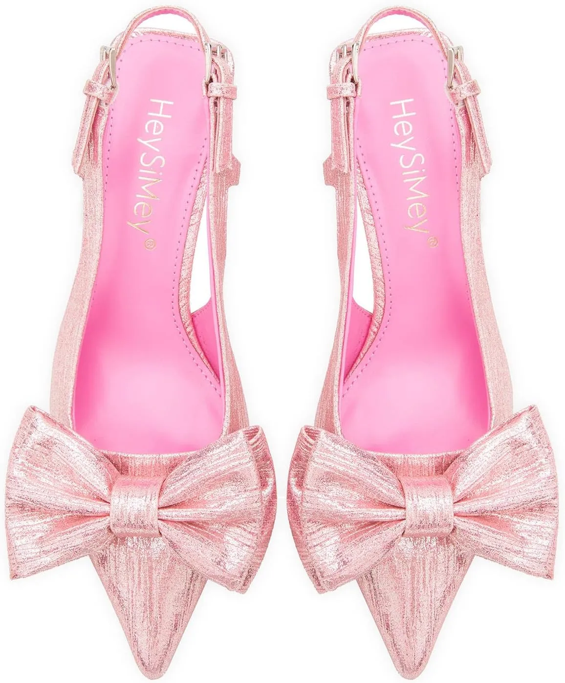 Women's Bow Slingback Pumps Women Dressy Comfortable Kitten Heels with Genuine Leather Insole Womens Closed Heeled Sandal for Dress Party Comfortable Footwear