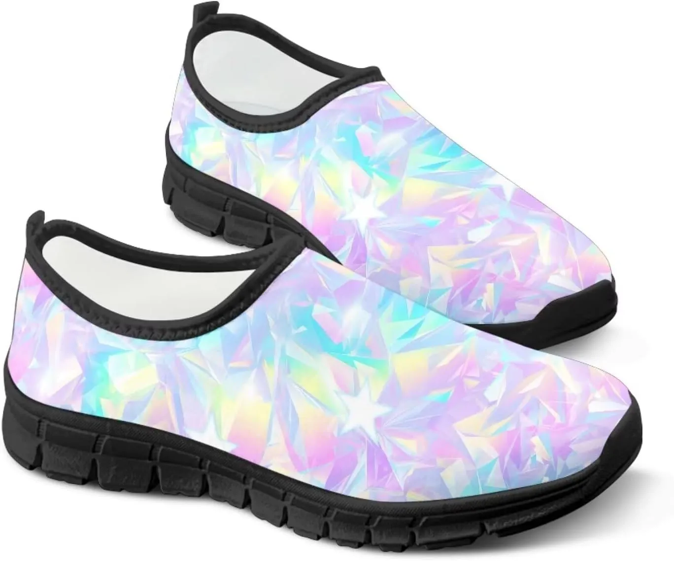 Women's Floral Print Sneaker Casual Low-Top Comfortable Outdoor Shoes Breathable Slip On Anti-Skid Tennis Sneaker for Ladies US 5.5-11.5