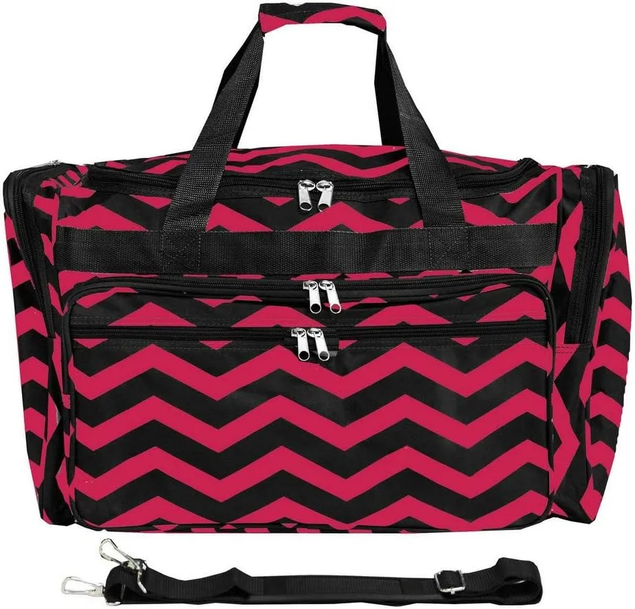 World Traveler Chevron 22-Inch Carry-On Duffle Bag with Adjustable Shoulder Strap