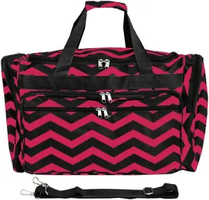 World Traveler Chevron 22-Inch Carry-On Duffle Bag with Adjustable Shoulder Strap