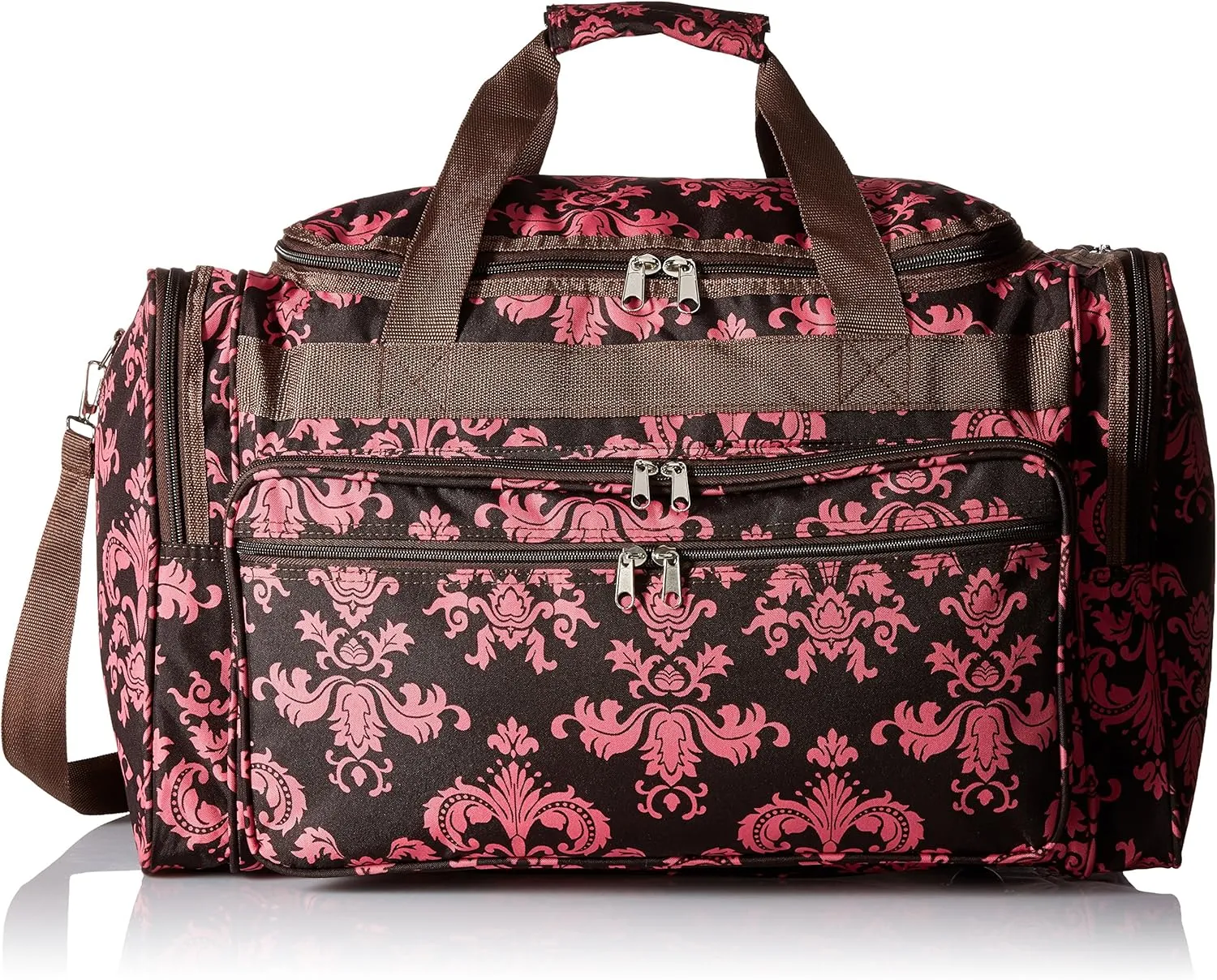 World Traveler Damask 22-inch Carry-on Duffle Bag with Adjustable Shoulder Strap