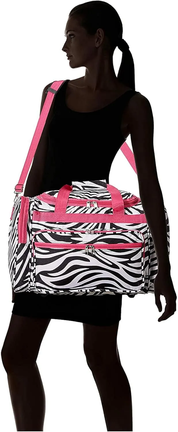 World Traveler Zebra 22-inch Carry-on Duffle Bag with Adjustable Shoulder Strap