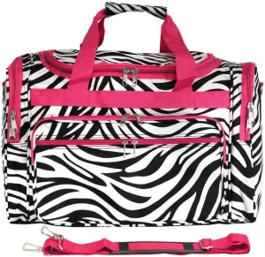 World Traveler Zebra 22-inch Carry-on Duffle Bag with Adjustable Shoulder Strap