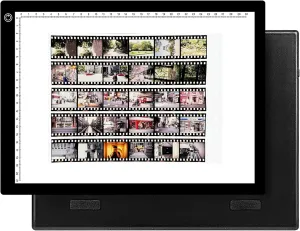 YCCLDIPL A4 Slide Viewer |Film Negatives & Old Slides Scanning Light Box | Light Pad Backlight | Negative Viewer | Hands-Free Ultra-Thin Ultimate Brightness (Includes USB Adapter) - Black