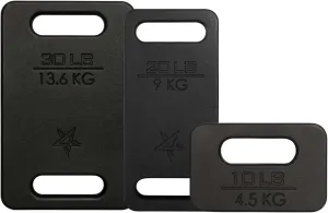 Yes4All Cast Iron Ruck Weight, Weighted Plate for Rucking, Swings, Squat, Strength Training - Multiple Weights: 10LB to 45LB